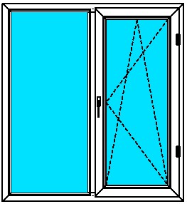 Двухстворчатые пластиковые окна