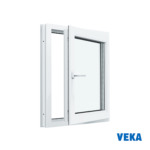 Пластиковое окно ПВХ VEKA одностворчатое 700x600мм (ВхШ) Двухкамерное