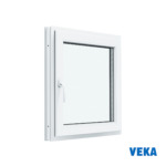 Пластиковое окно ПВХ VEKA одностворчатое 700x600мм (ВхШ) Двухкамерное
