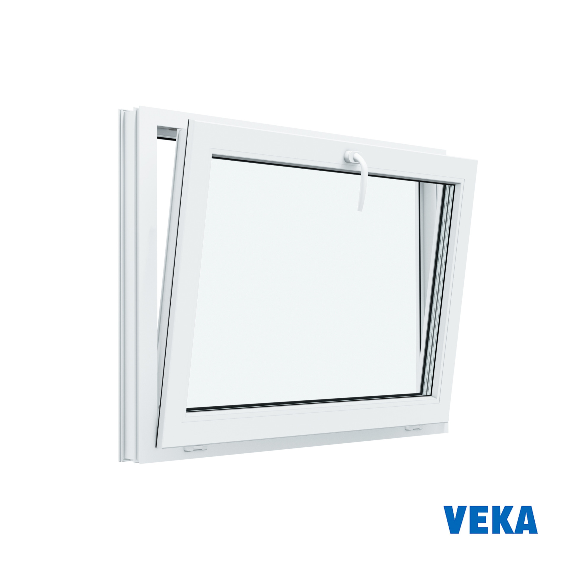 Пластиковое окно ПВХ VEKA одностворчатое 500x900мм (ВхШ) Однокамерное